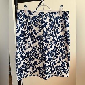 Margaret M floral print pencil skirt. M. Made in Canada.